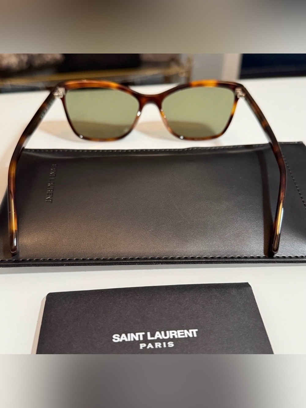 Saint Laurent Tortoiseshell Sunglasses NWT - Picture 6 of 7